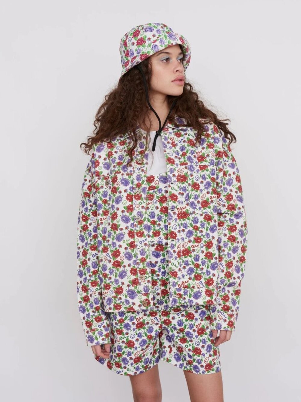Lazy Oaf Blooming Marvellous Work Jacket-sz Medium
